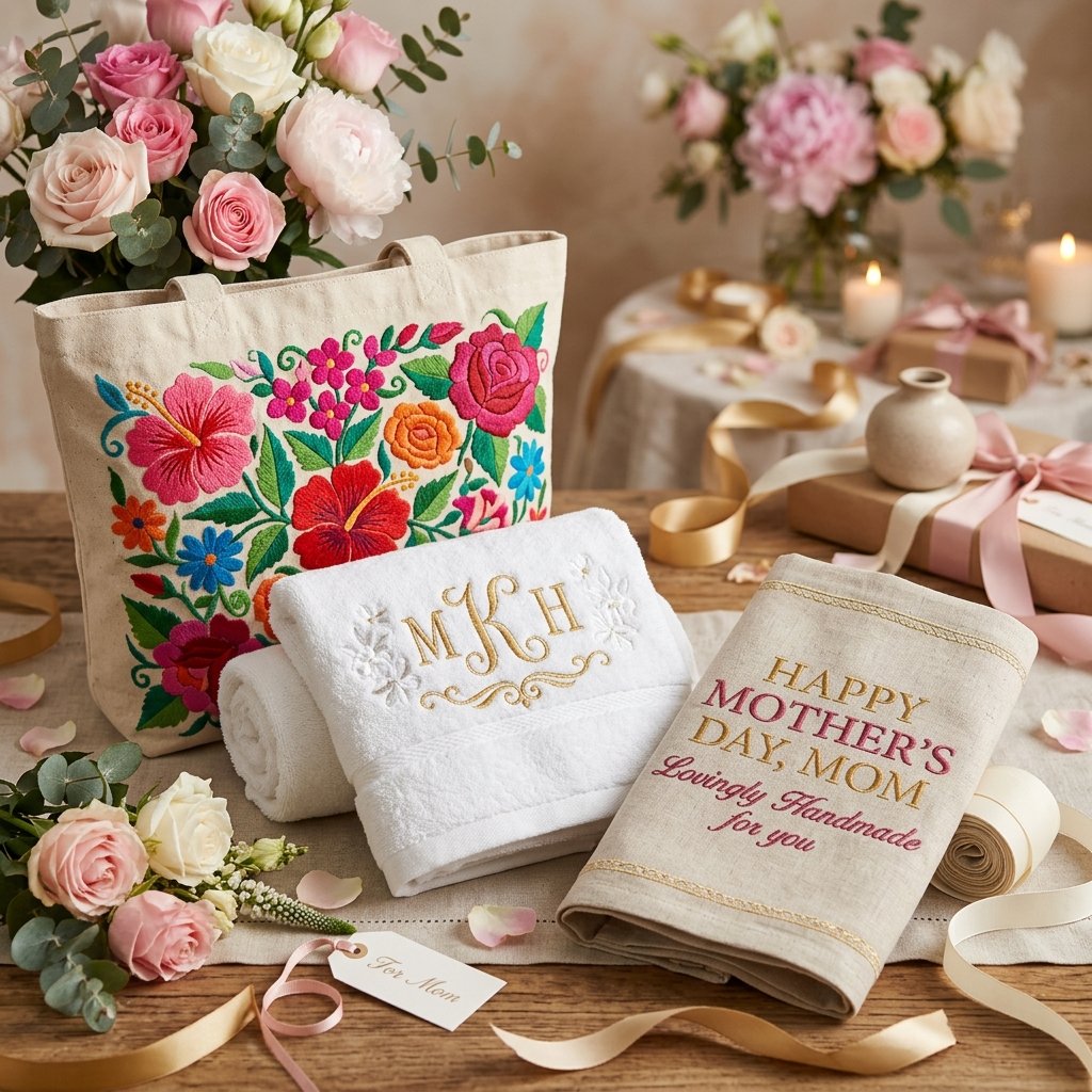 Regalos bordados para el Día de las Madres