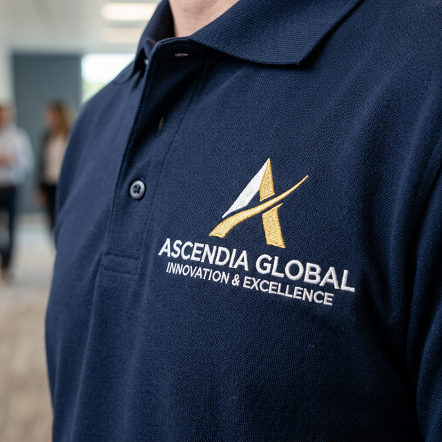 Uniformes corporativos bordados para identidad de marca empresarial