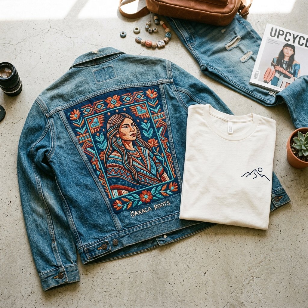 Ropa personalizada, chamarras de mezclilla y customización con bordado digital en Juchitán