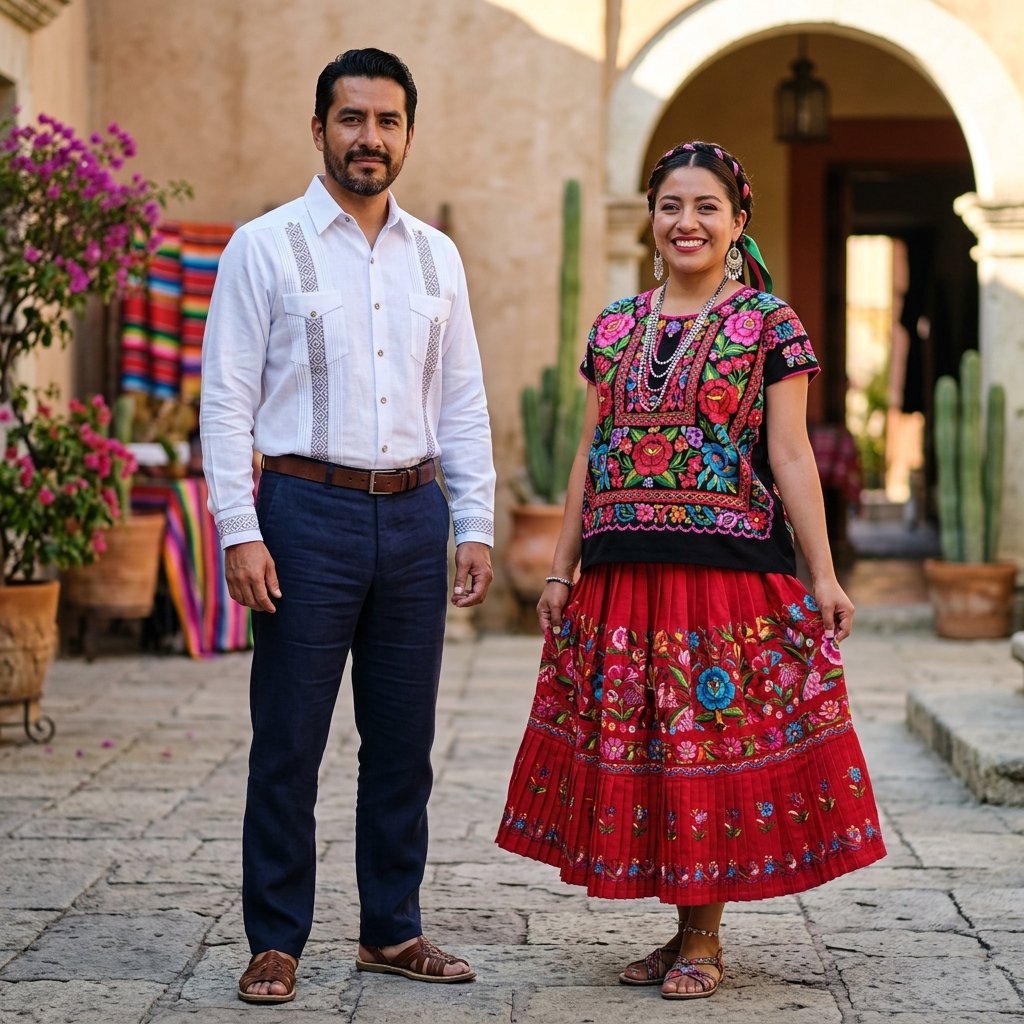 Guayaberas Istmeñas y Huipiles: Ropa Regional Bordada en Juchitán